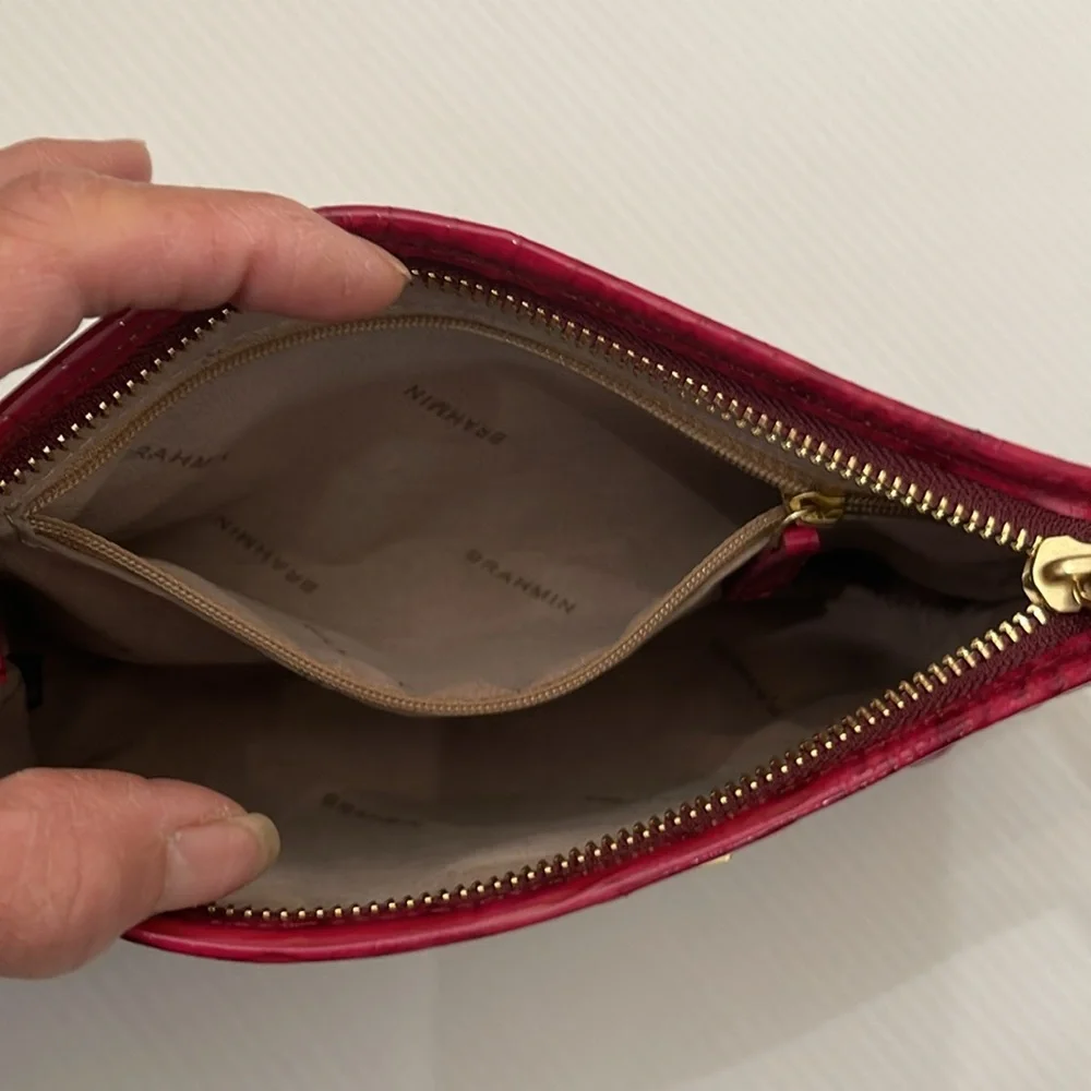 BRAHMIN LEATHER ANY TIME SHOULDER & WRISTLET WOMENS SIZE M - Picture 10 of 16